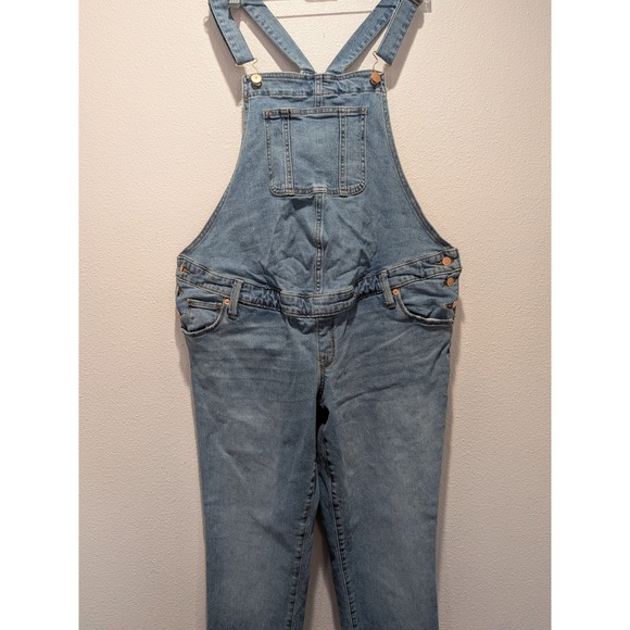 Isabel Maternity by Ingrid & Isabel Denim - Isabel Maternity Denim Overalls Size 8 Raw Pant Hem Pant Leg ~29"